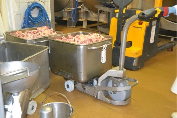 Ladungsträger für die Lebensmittelindustrie mit elektrischem Rad von ez-Wheel® Serie 300F